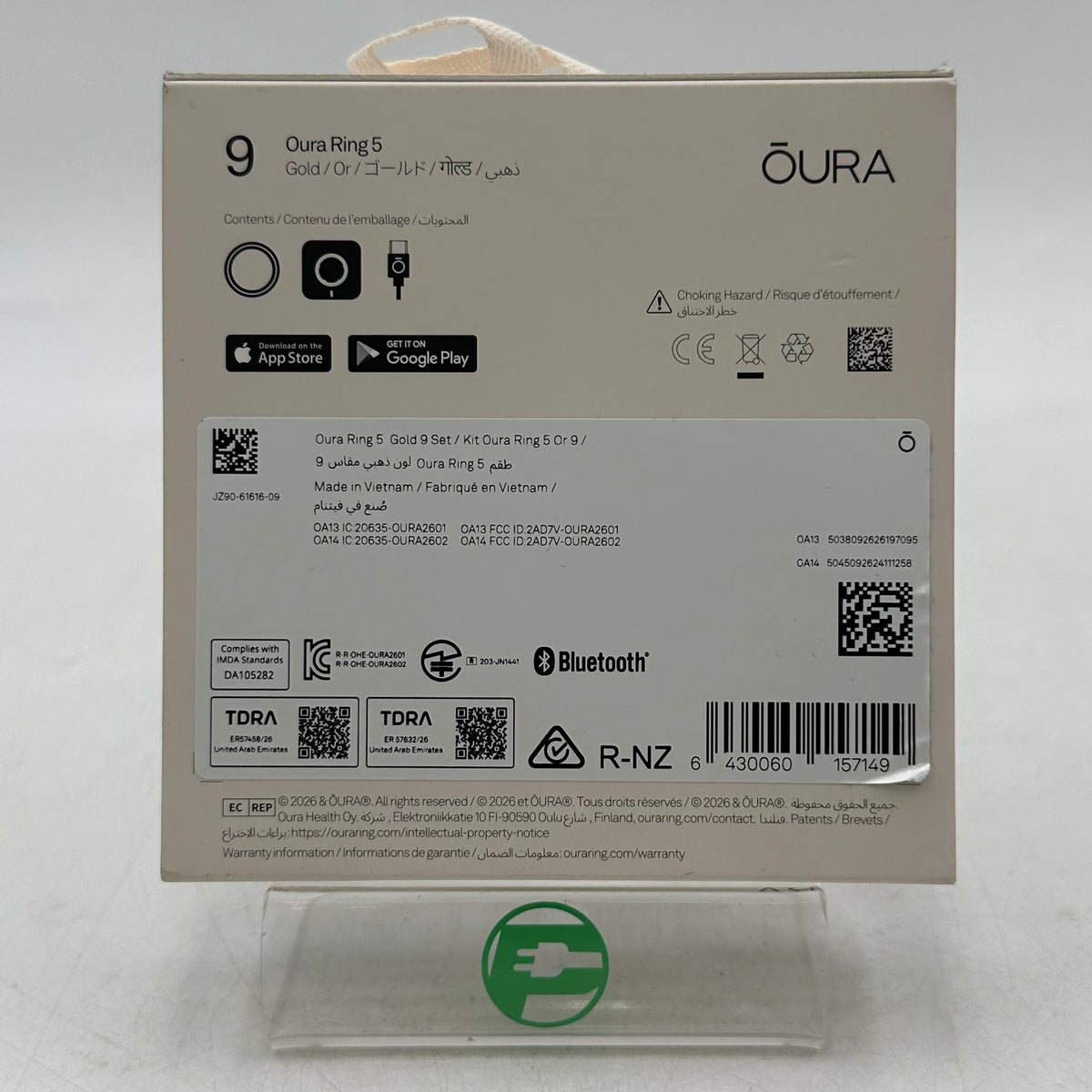 New Oura Ring Gen 5 Size 9 Gold Titanium Smart Ring JZ90-61616-09