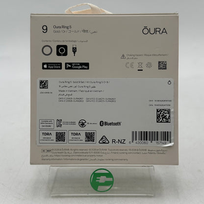New Oura Ring Gen 5 Size 9 Gold Titanium Smart Ring JZ90-61616-09