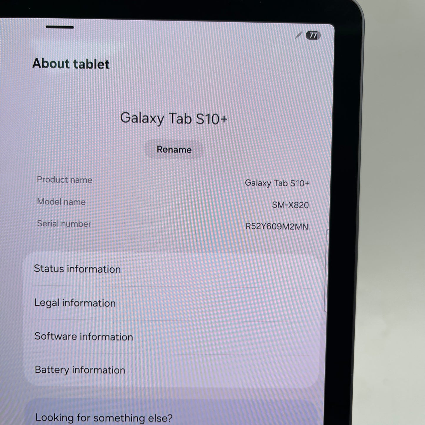 WiFi Only Samsung Galaxy Tab S10+ 12.4" 256GB Graphite SM-X820