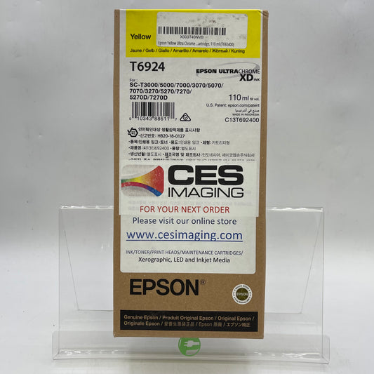New Epson Ultra Chrome XD Ink T6924 Yellow Ink Cartridge