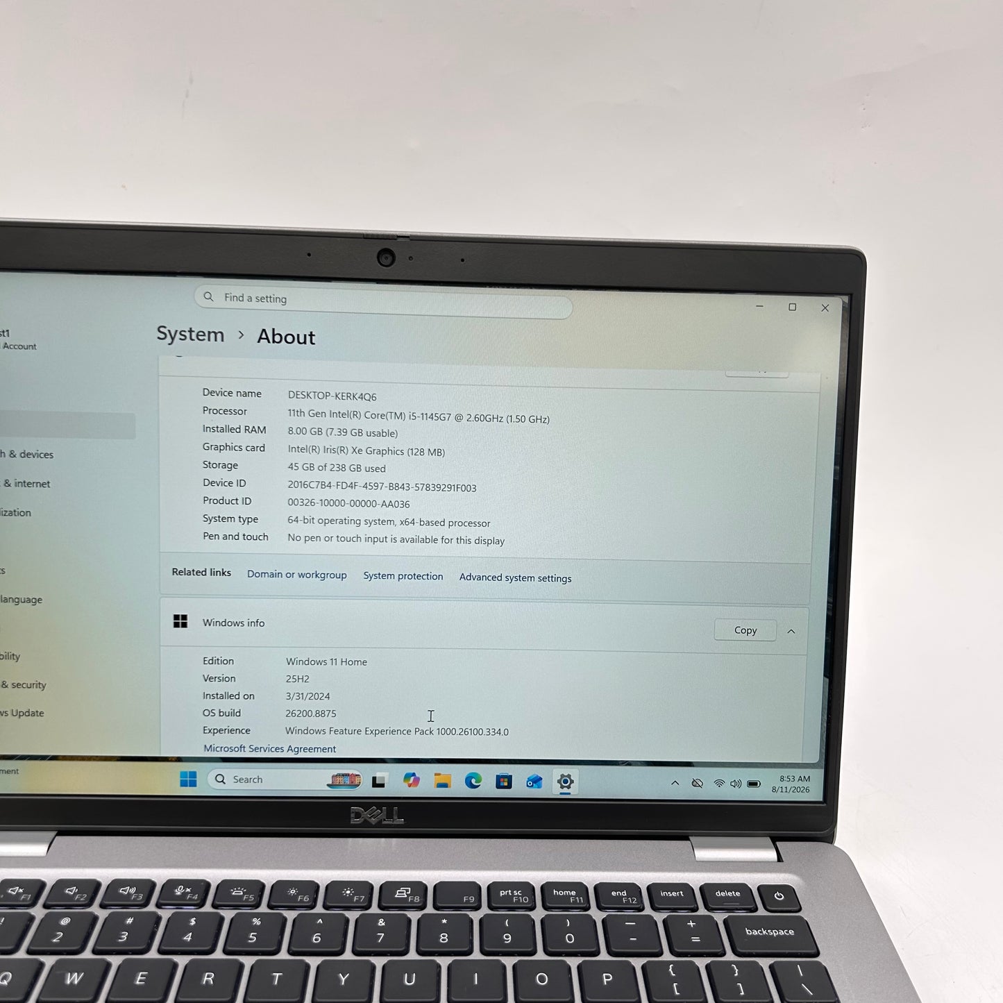 Dell Latitude 5420 14" i5-1145G7 2.6GHz 8GB RAM 256GB SSD