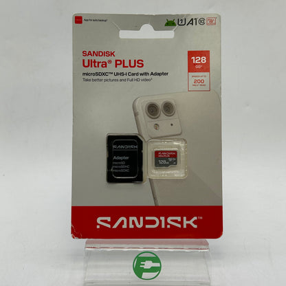 New SanDisk Ultra Plus 128GB micorSDXC SDSQUBQ-128G-ATGIA