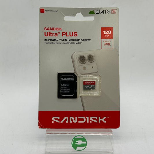 New SanDisk Ultra Plus 128GB micorSDXC SDSQUBQ-128G-ATGIA