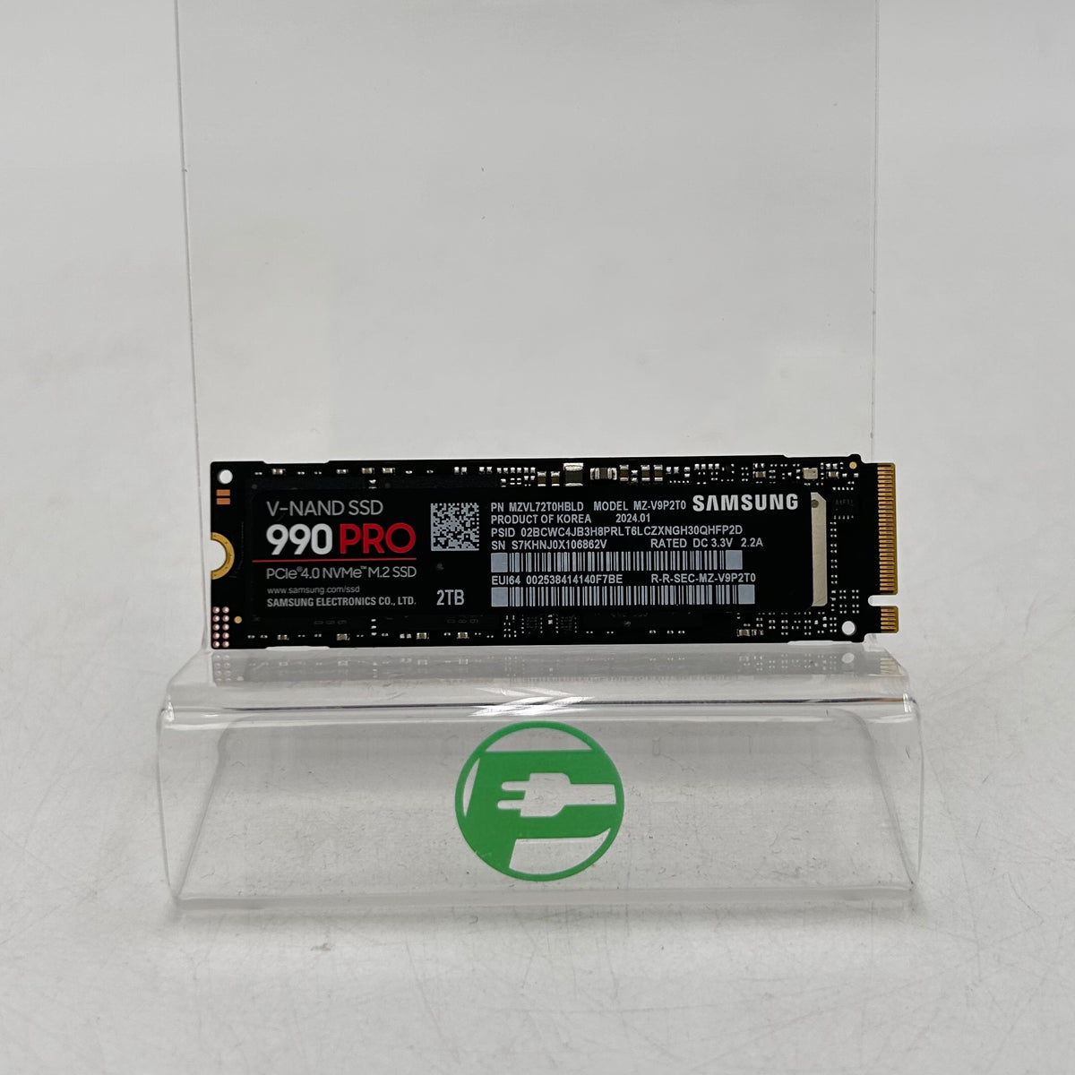 Samsung 2280mm 990 Pro 2TB M.2 NVMe Gen 4.0 x 4 SSD MZ-V9P2T0