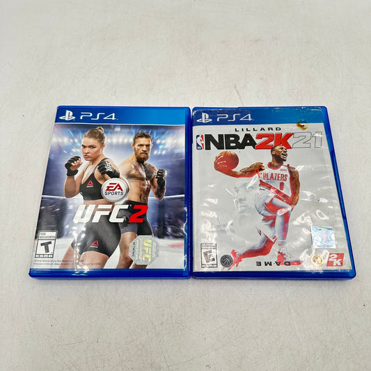 Lot of 2 Sony PlayStation 4 PS4 Games [UFC 2 & NBA 2K21]