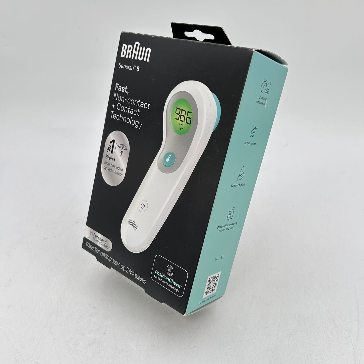 New Braun Sensian 5 Forehead Non Contact Thermometer BNT300USV1