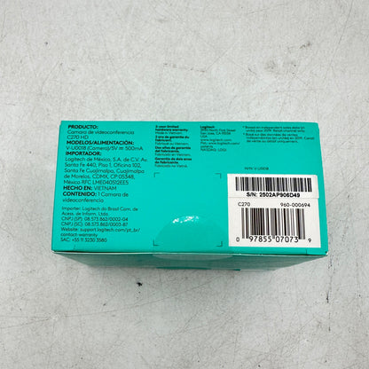 New Logitech C270 HD Webcam 960-000694