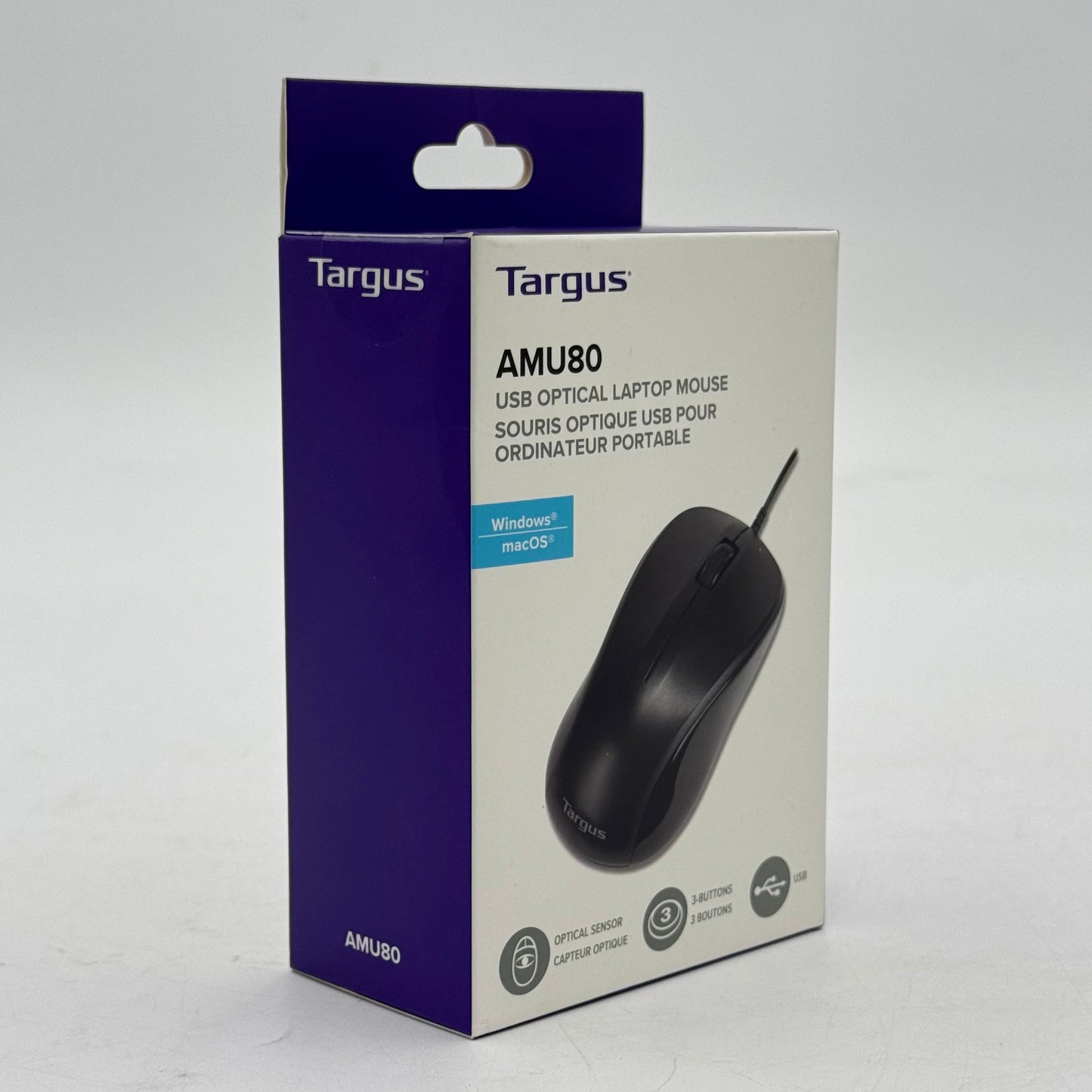 New Targus USB Optical Mouse AMU80