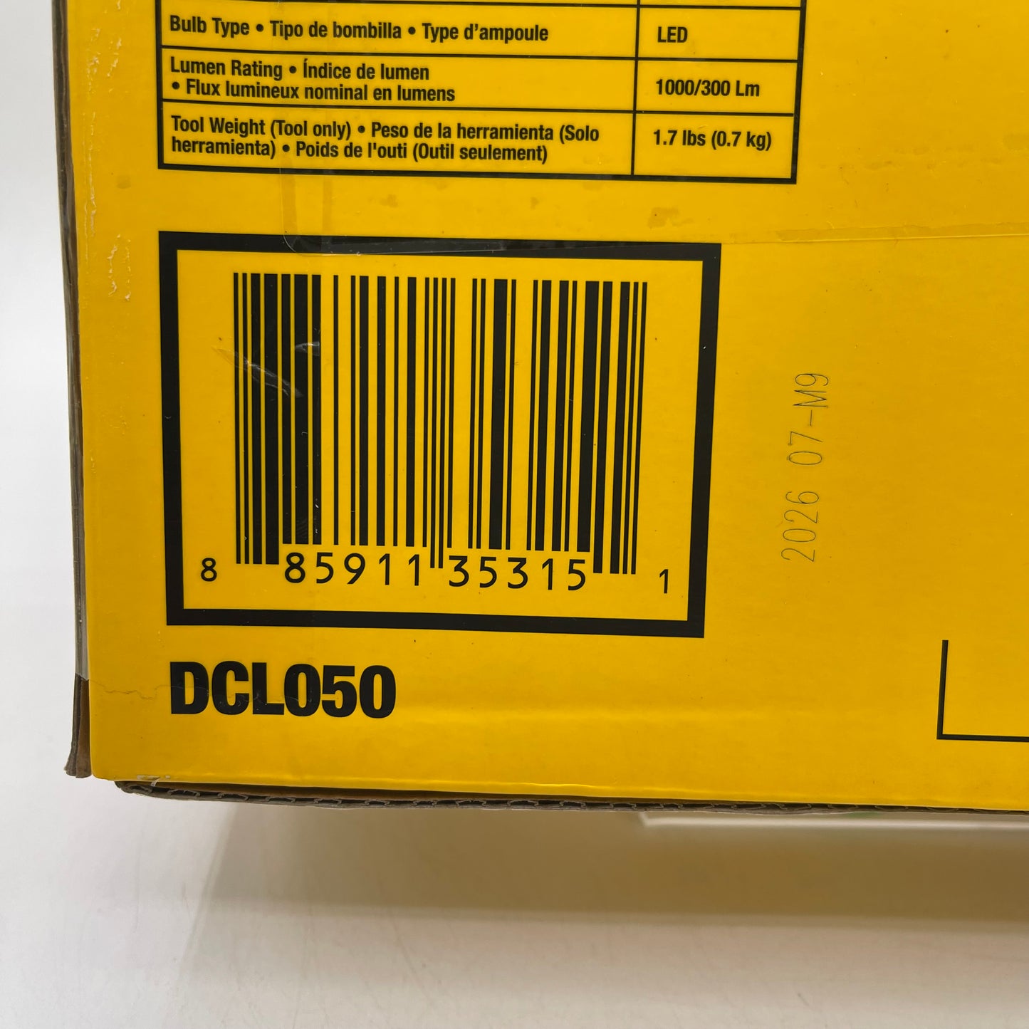 New DeWalt DCL050 20V MAX Led Hand Held Area Light