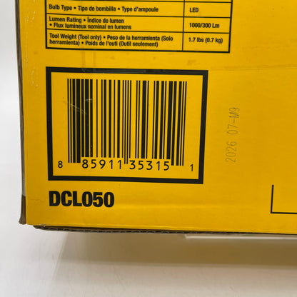 New DeWalt DCL050 20V MAX Led Hand Held Area Light