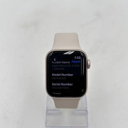 Unlocked Apple Watch SE 3 40MM Starlight Aluminum Light Blush Loop MEP64LW/A