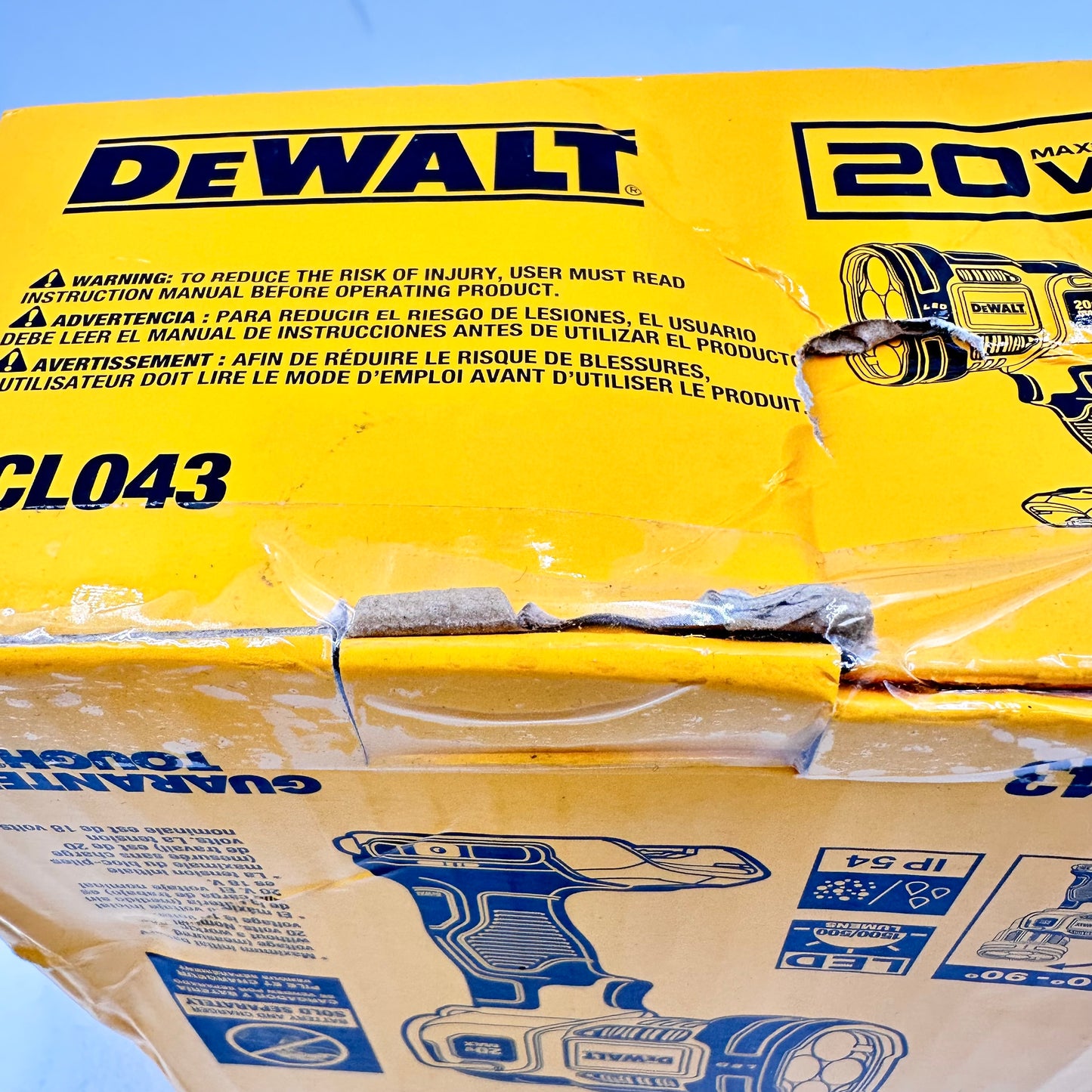 New DeWalt DCL043 20V MAX Jobsite LED Spotlight