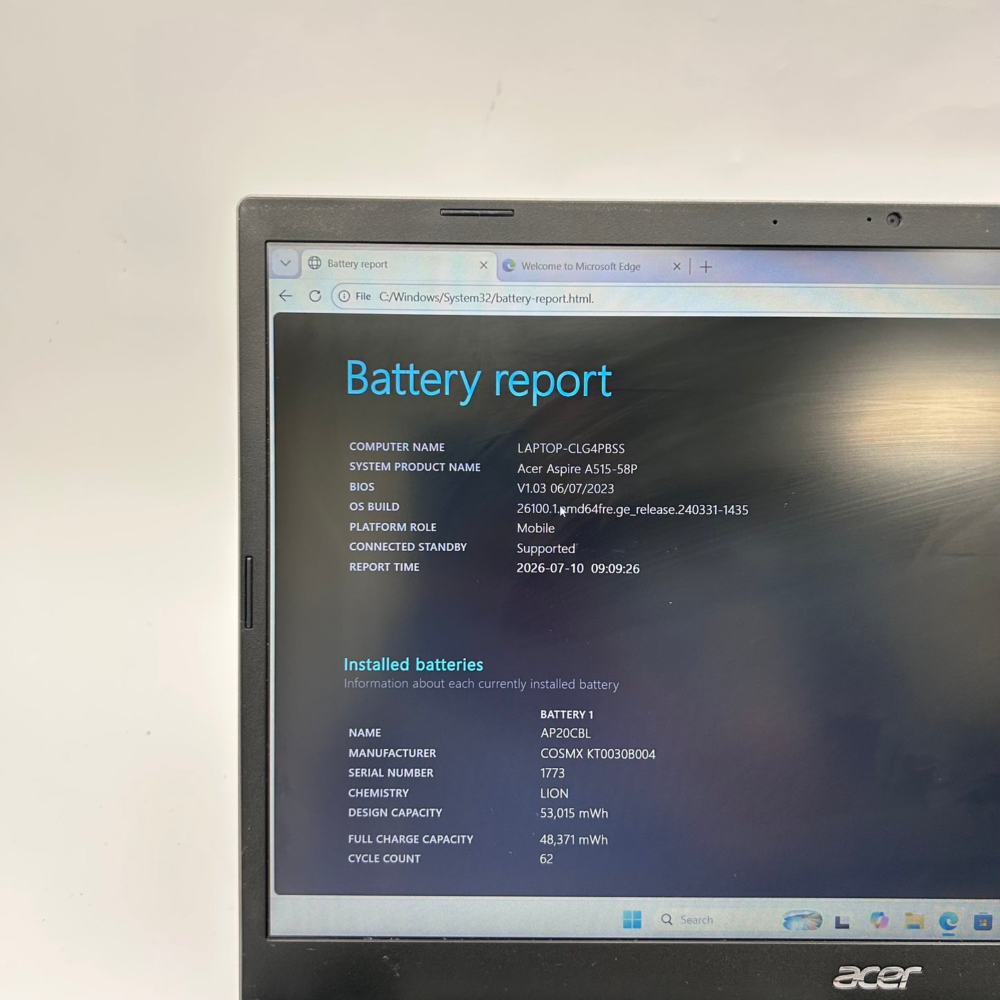 Acer Aspire 5 AN515‑58 15.6" i5-1335U 1.3GHz 8GB RAM 512GB SSD