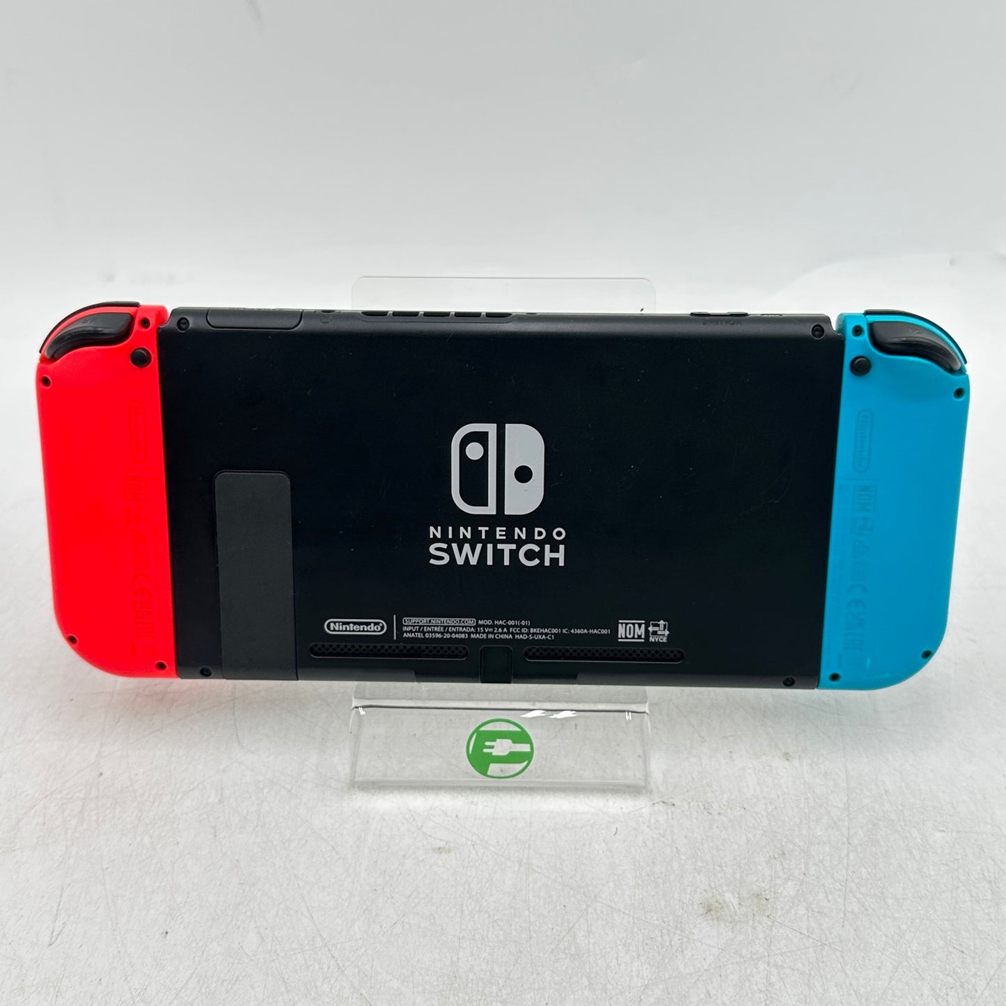 Nintendo Switch v2 HAC-001(-01) Red/Blue Video Game Console Bundle