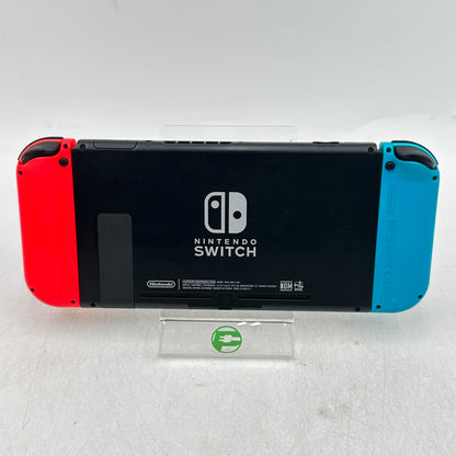 Nintendo Switch v2 HAC-001(-01) Red/Blue Video Game Console Bundle