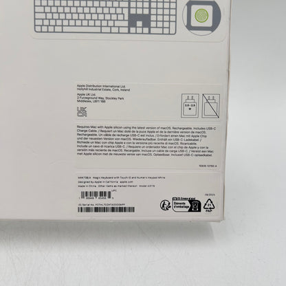 Apple Magic Keyboard (USB-C) with Touch ID and Numeric Keypad White A3119