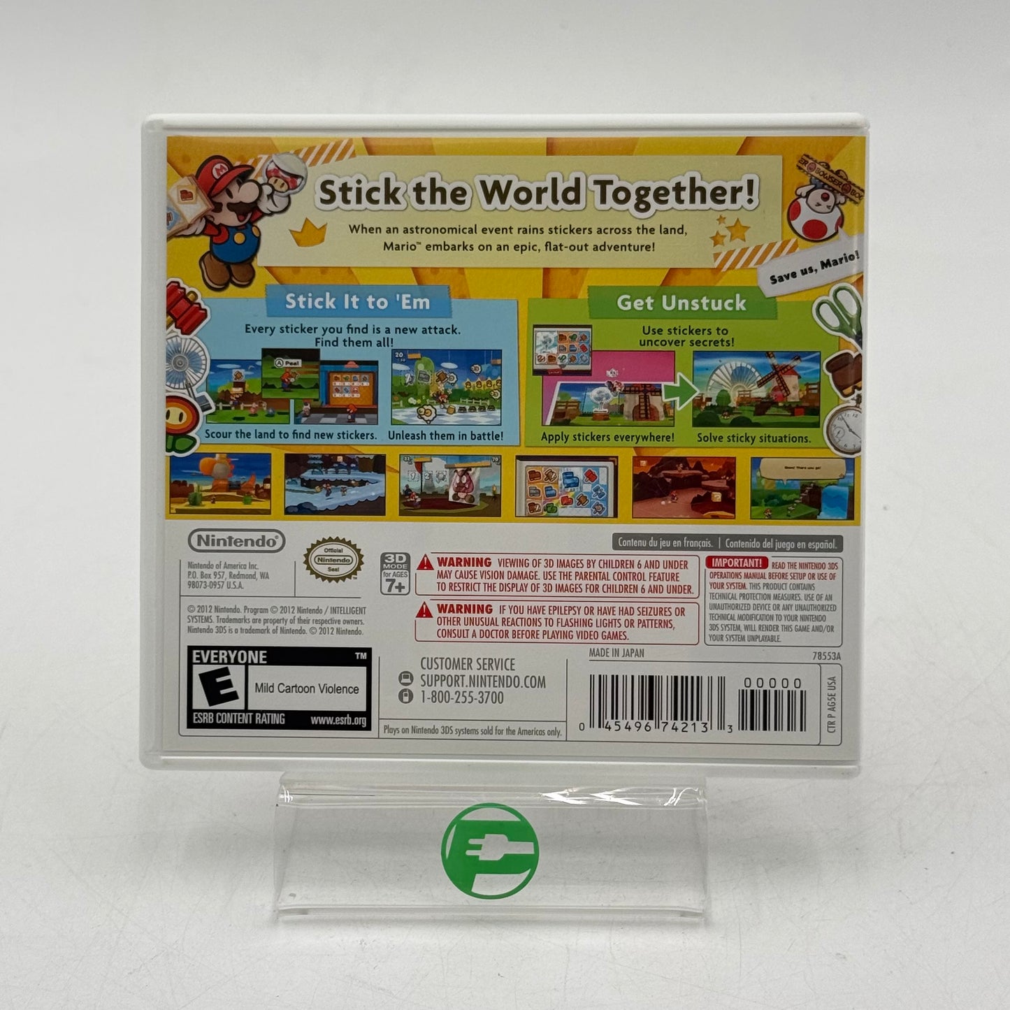 Paper Mario Sticker Star (Nintendo 3DS, 2012)