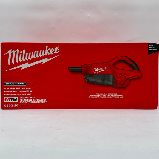 New Milwaukee 0892-20 M18 18V Brushless Handheld Vacuum