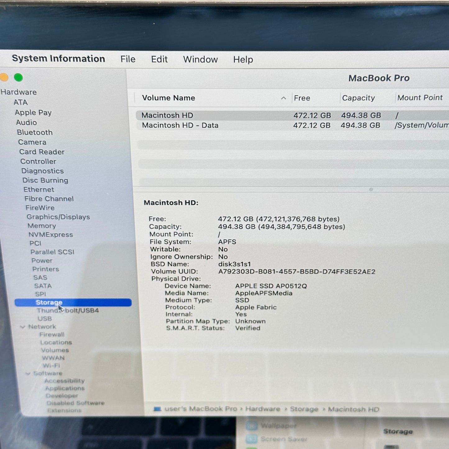 2020 Apple MacBook Pro 13.3" M1 8C GPU 3.2GHz 8GB RAM 512GB SSD A2338