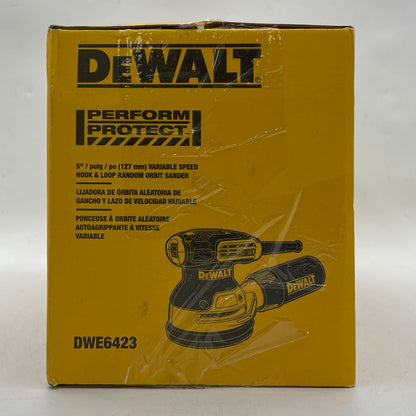 New Dewalt DWE6423 120V 5" Variable Speed Random Orbital Sander