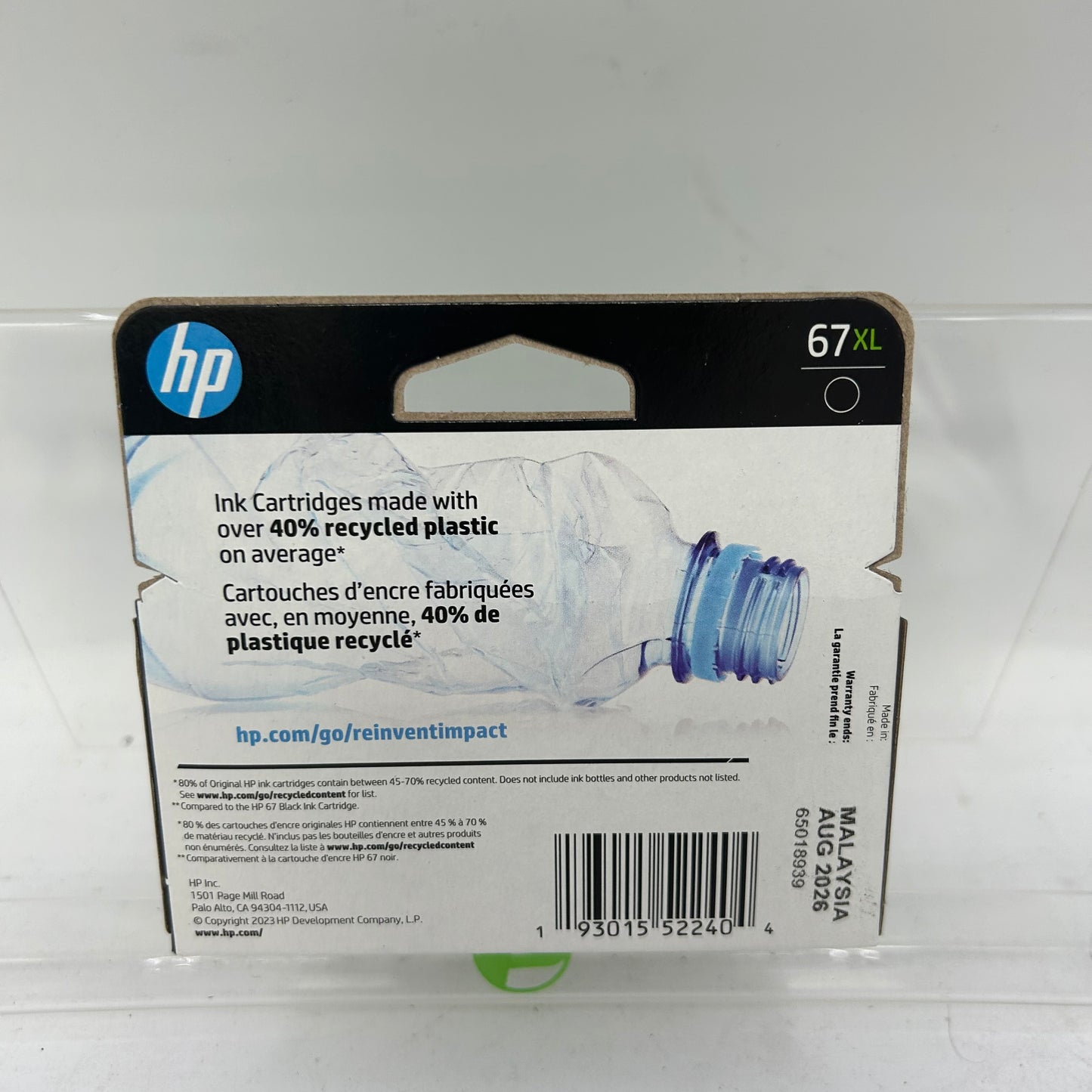 New HP 67XL 3YMS57AN Black Noir Ink Cartridge