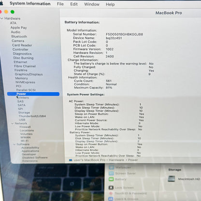 2020 Apple MacBook Pro 13.3" M1 8C GPU 3.2GHz 8GB RAM 512GB SSD A2338