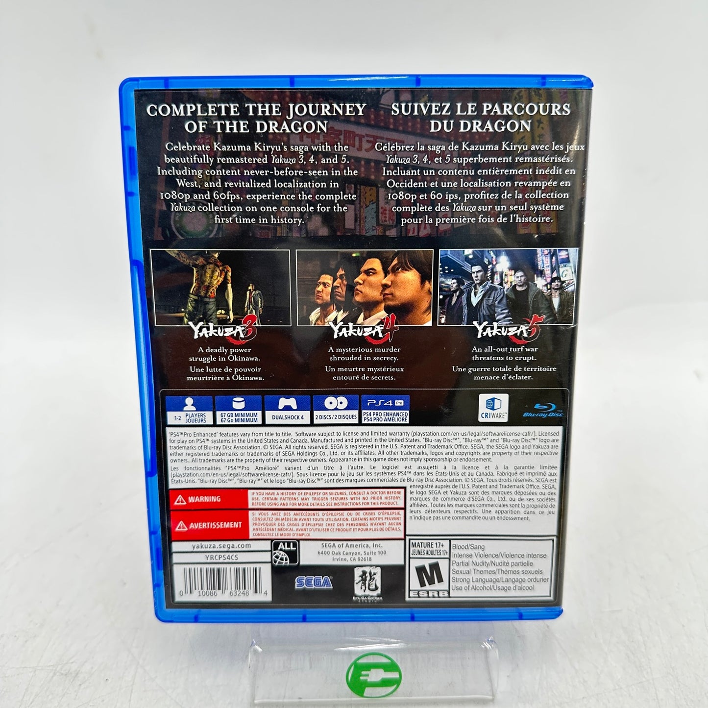 The Yakuza Remastered Collection (Sony PlayStation 4 PS4, 2020)