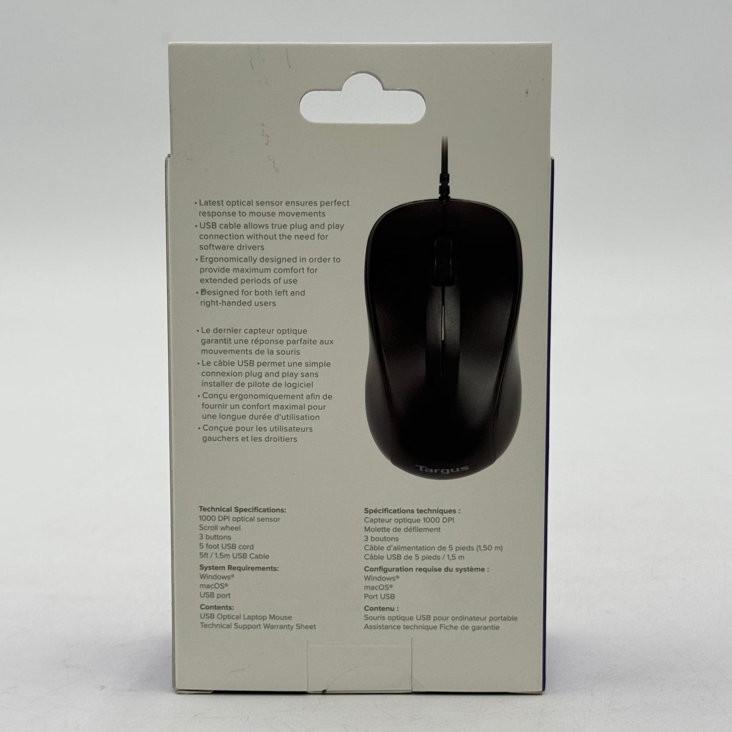 New Targus USB Optical Mouse AMU80