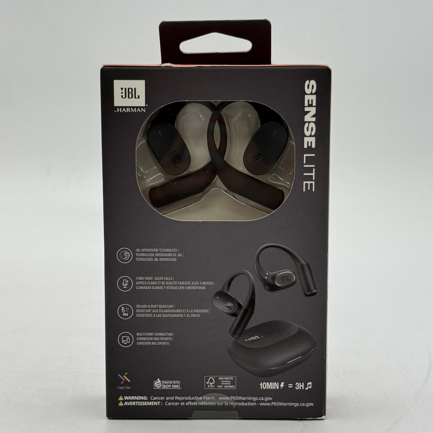 New JBL Sense Lite Open-Ear Wireless Headphones Black JBLSENSELITEBLKAM