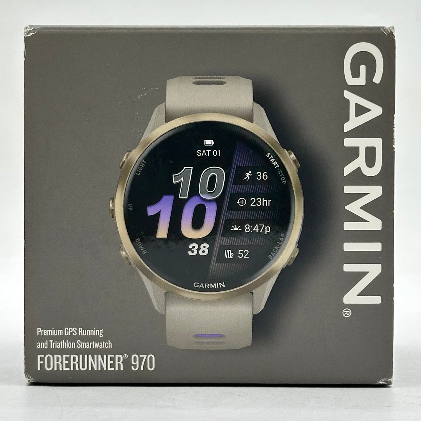 New Garmin Forerunner 970 47mm Smart Watch 010-02969-02 Soft Gold Titanium