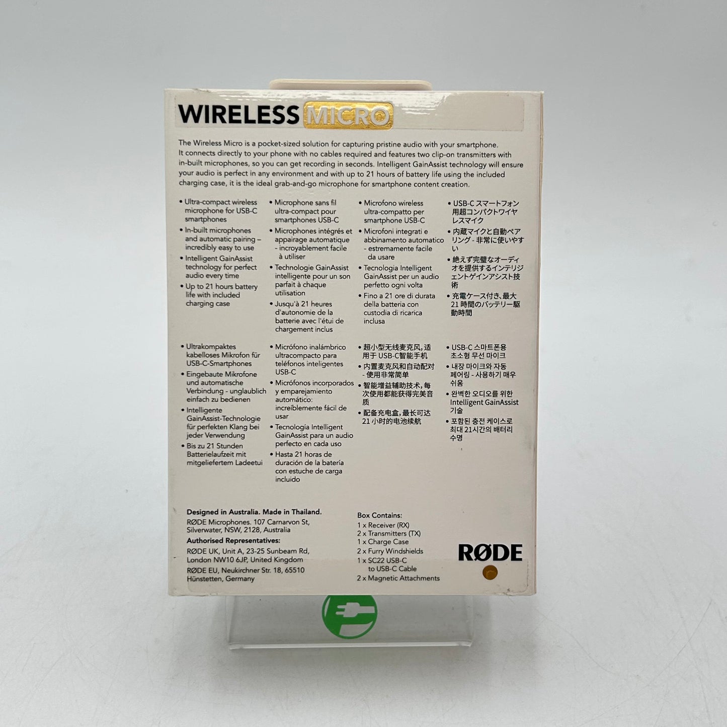 New Rode Micro 20Hz - 20kHz Wireless Microphone 0927-3037-02-13