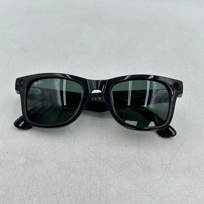 Ray-Ban Meta Wayfarer 019D Smart Glasses RW4006 Shiny Black/G15 Green Plano