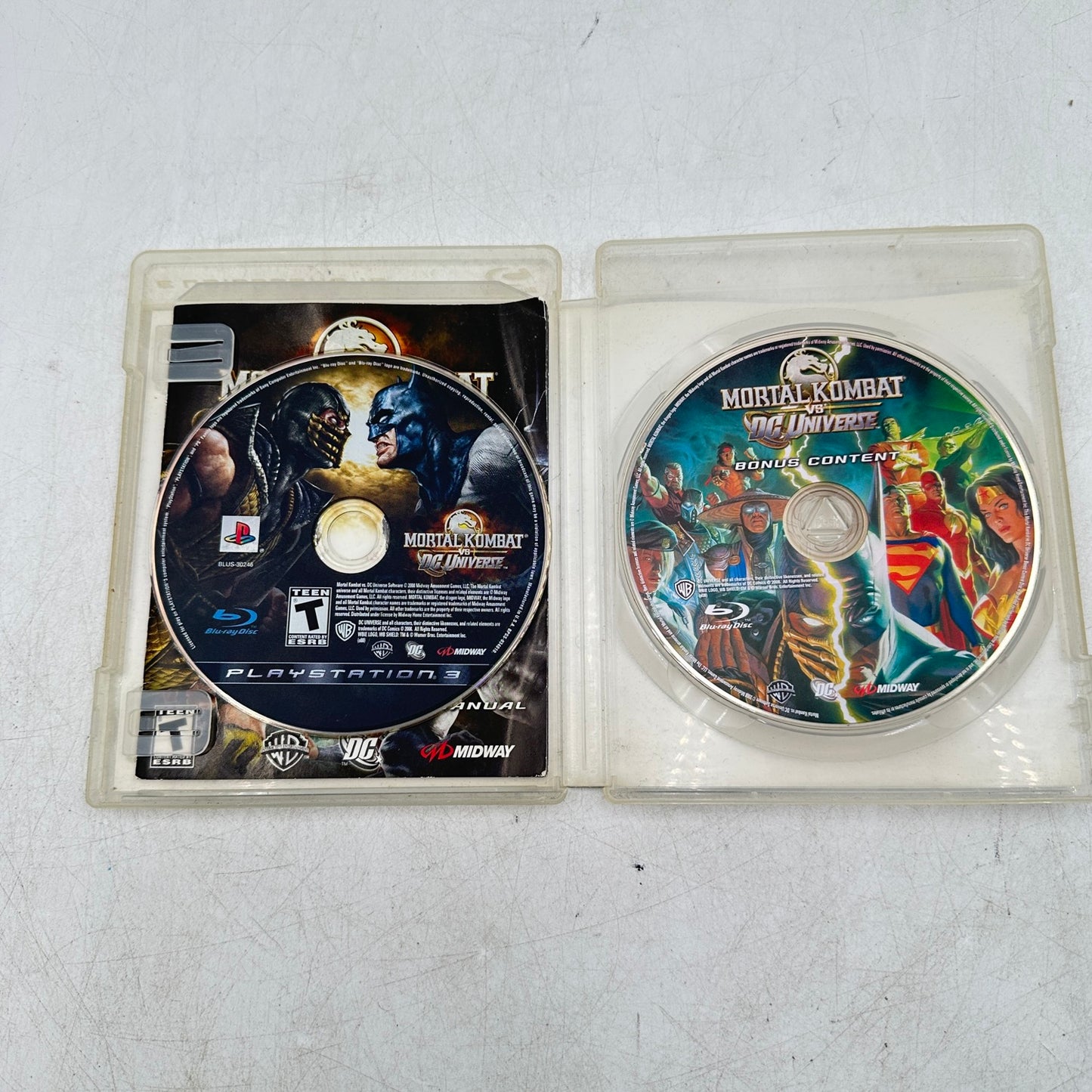 Mortal Kombat vs. DC Universe (Sony PlayStation 3 PS3, 2008) + Bonus BluRay Disc