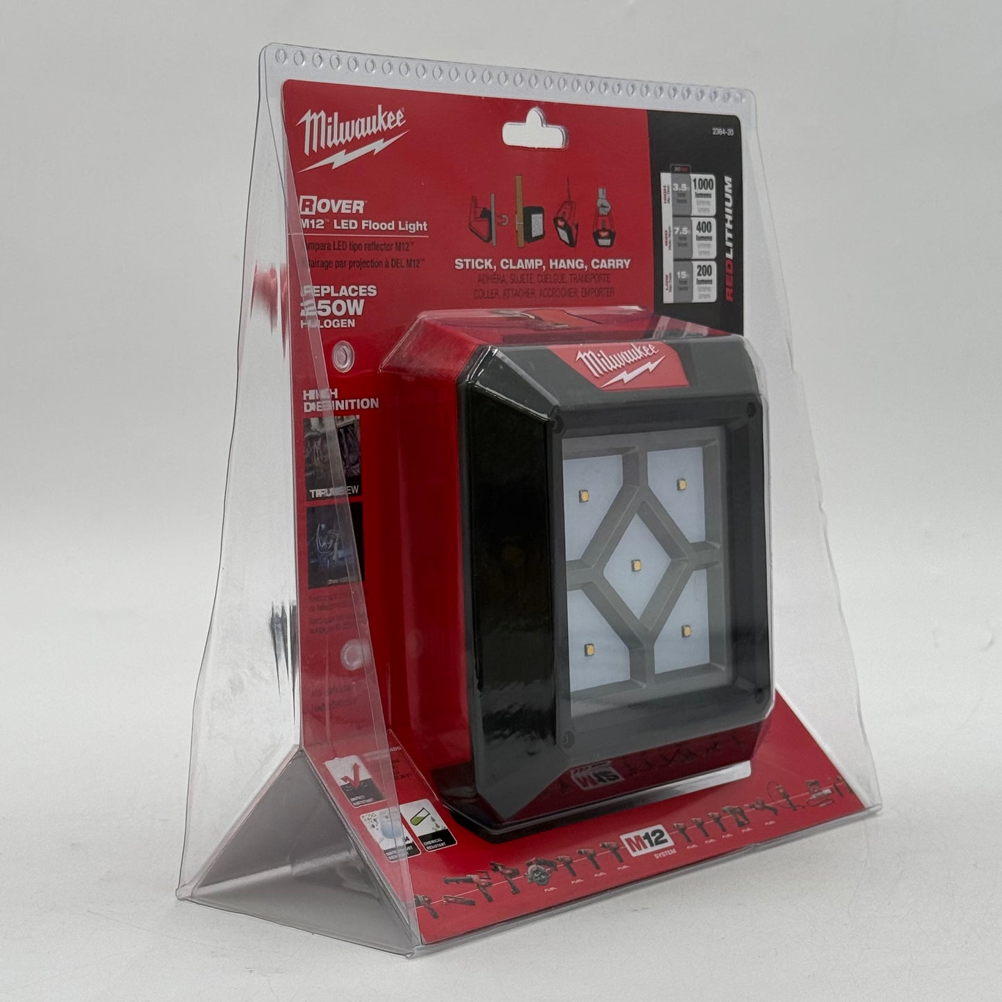 New Milwaukee 2364-20 M12 12V Rover LED Flood Light