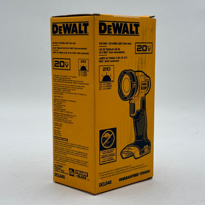 New DeWalt DCL040 20V MAX LED Work Light