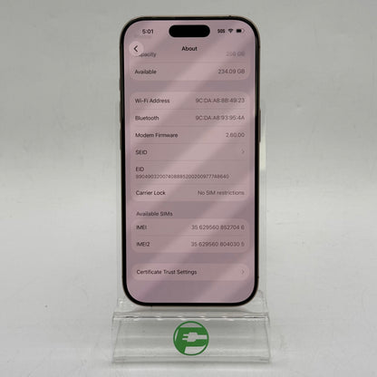 Factory Unlocked Apple iPhone 16 Pro 256GB Desert Titanium MYMJ3LL/A