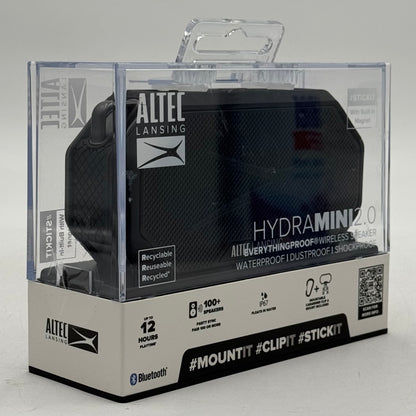 New Altec Lansing Hydra Mini 2 Portable Bluetooth Speaker Black IMW1002-BLKBLKG
