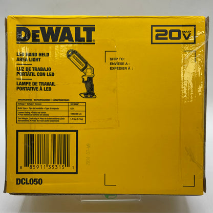 New DeWalt DCL050 20V MAX Led Hand Held Area Light