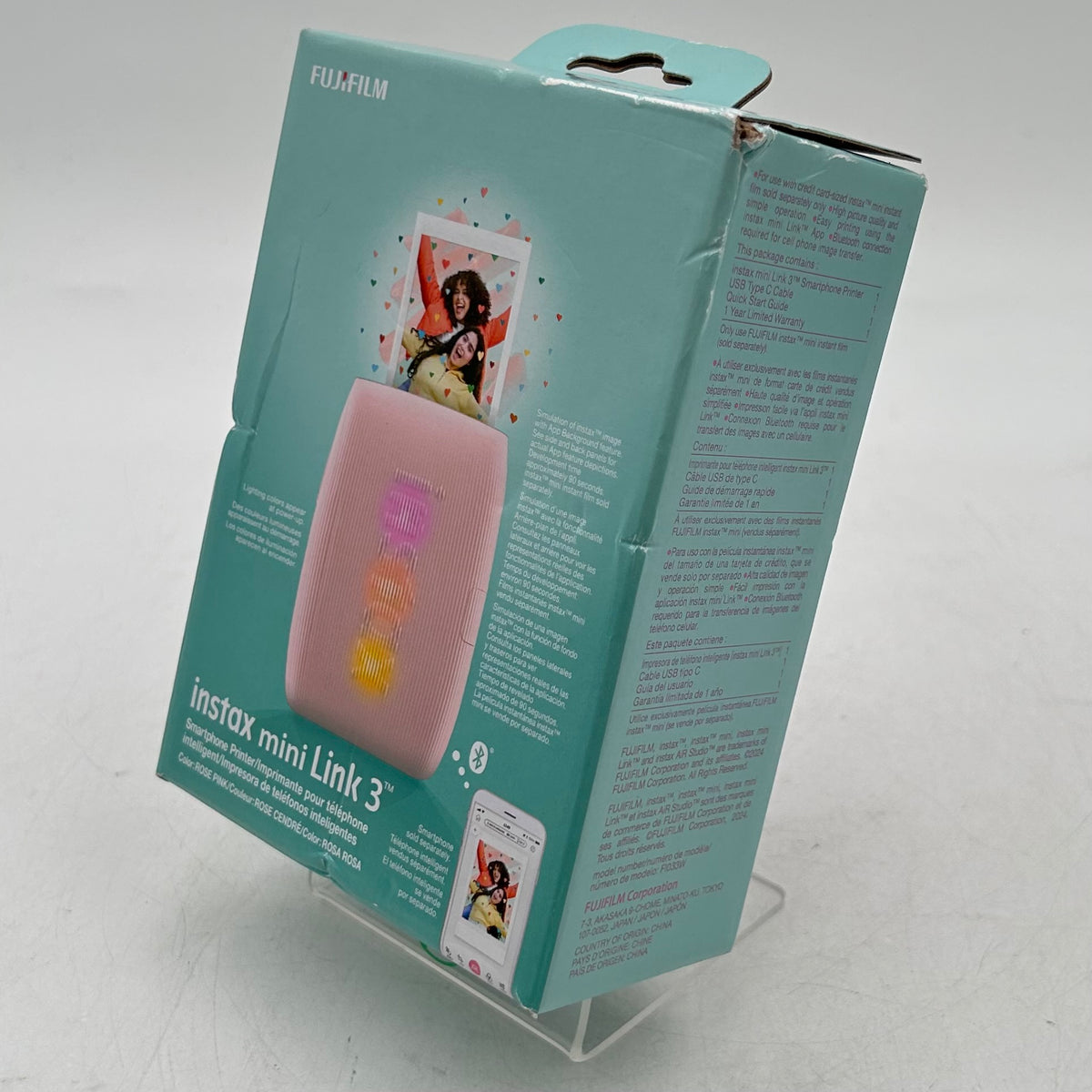 New Fujifilm Instax Mini Link 3 Smartphone Printer Rose Pink