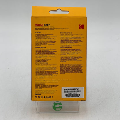 New Kodak Step Instant Mobile Photo Printer White RODMP20AMZW