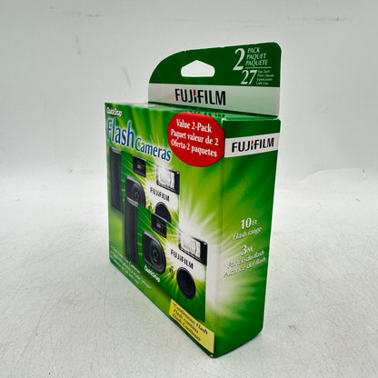 New Fujifilm QuickSnap Flash Camera-2 Pack One-Time Use Cameras