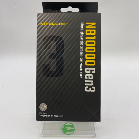 New NITECORE Ultra Lightweight Carbon Fiber Power Bank 10000mAh NB10000 GEN 3