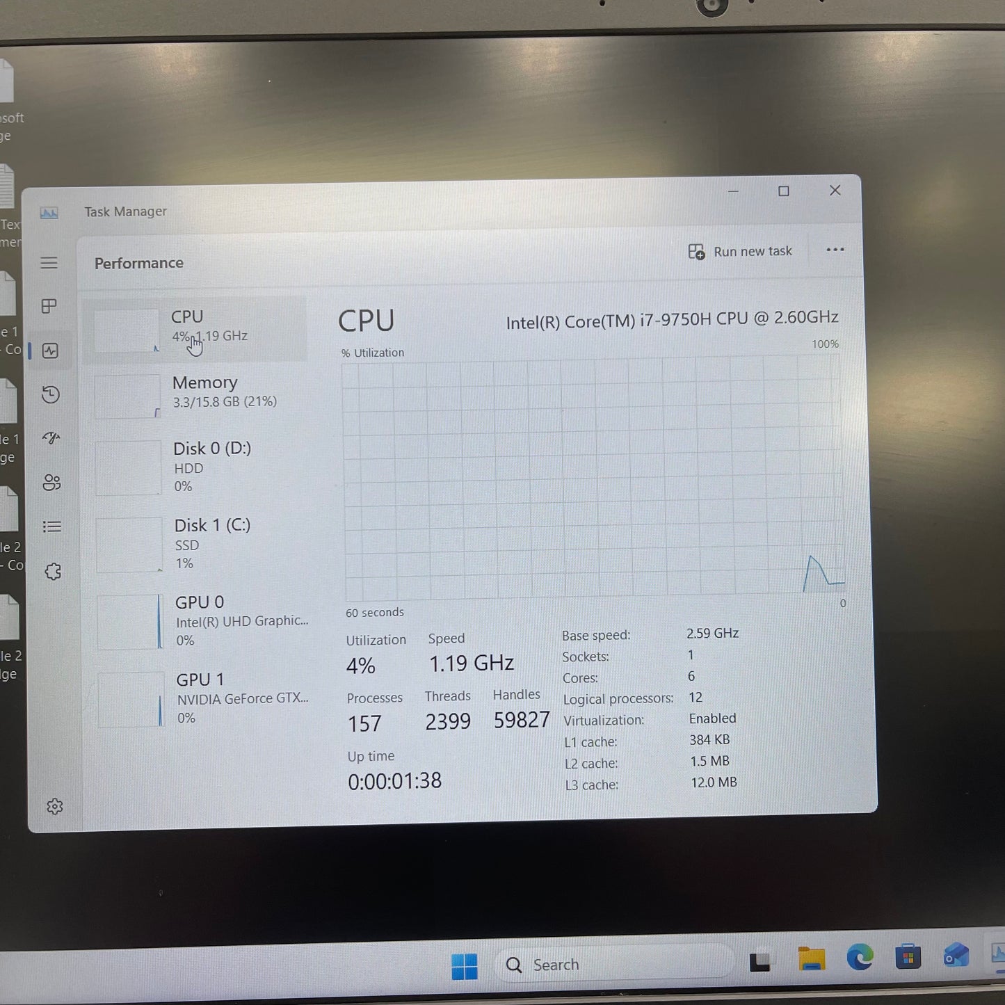 Dell G5 15.6" i7-9750H 2.6GHz 16GB RAM 256GB SSD 1TB HDD GeForce GTX 1660 Ti