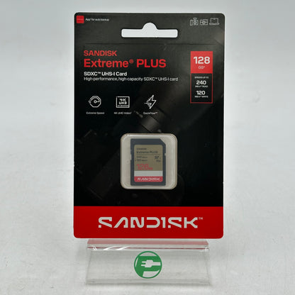 New SanDisk SDXC UHS-I Extreme Plus 128GB Memory Card SDSDXWI-128G-ATCIN