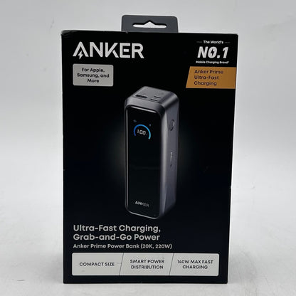 New Anker Prime Power 220W Power Bank A110B Black Ultra-Fast Charging