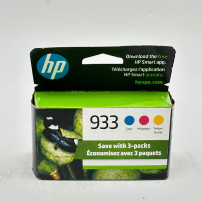 New HP 933 3-Pack N9H56FN Tri-color Ink Cartridge