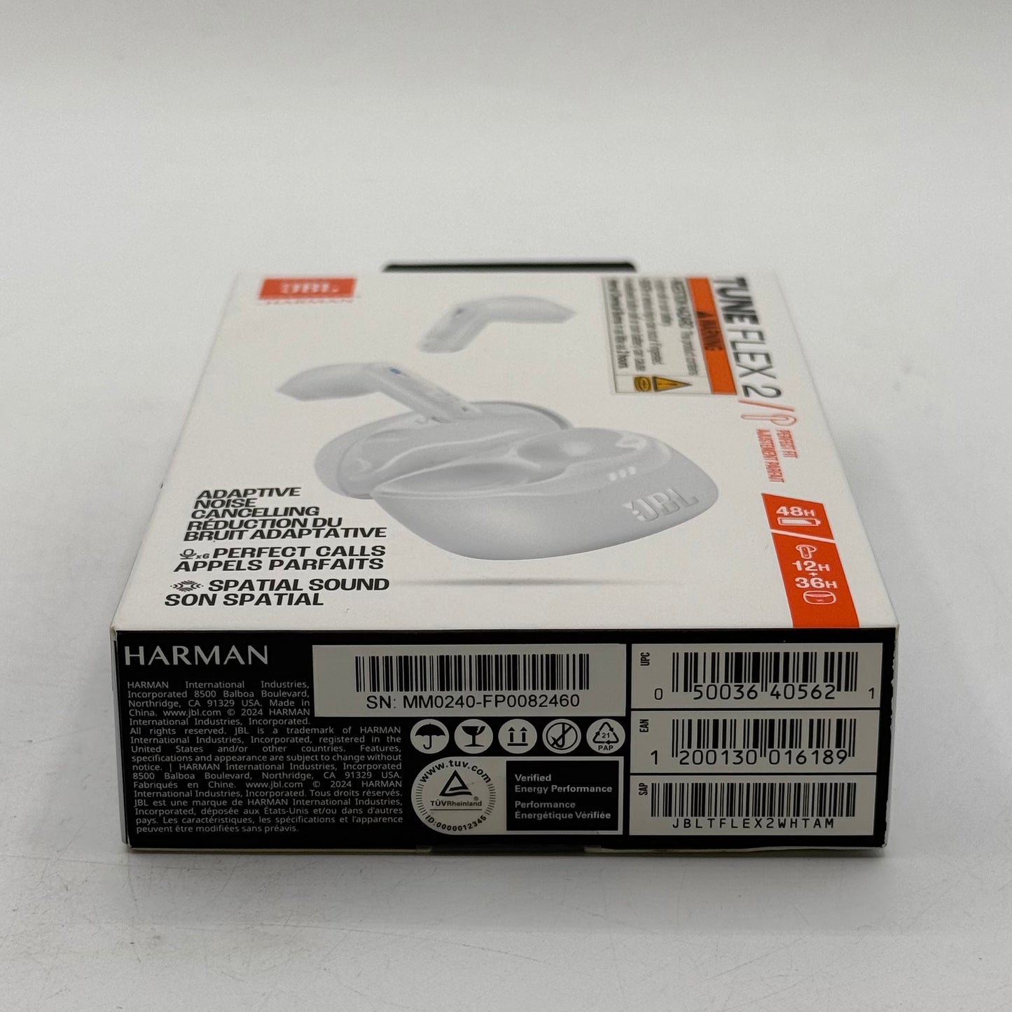 New JBL Tune Flex 2 True Wireless Earbuds White JBLTFLEX2WHTAM