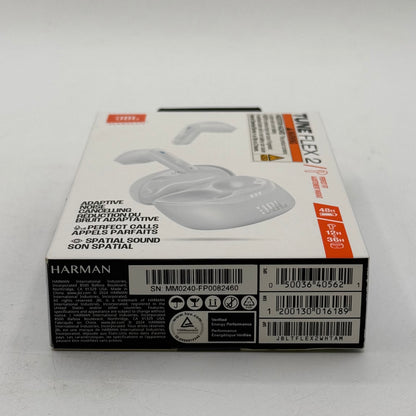 New JBL Tune Flex 2 True Wireless Earbuds White JBLTFLEX2WHTAM