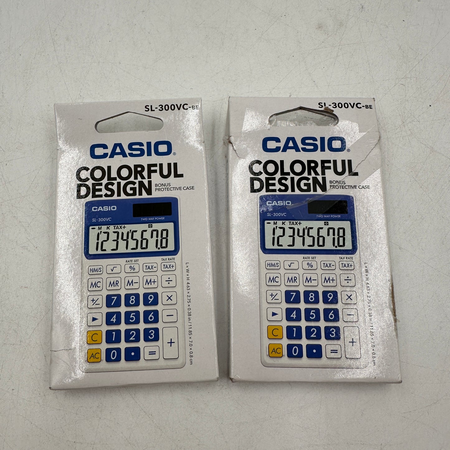 New Casio SL-300VC-BE Electronic Calculator (Lot of 2)