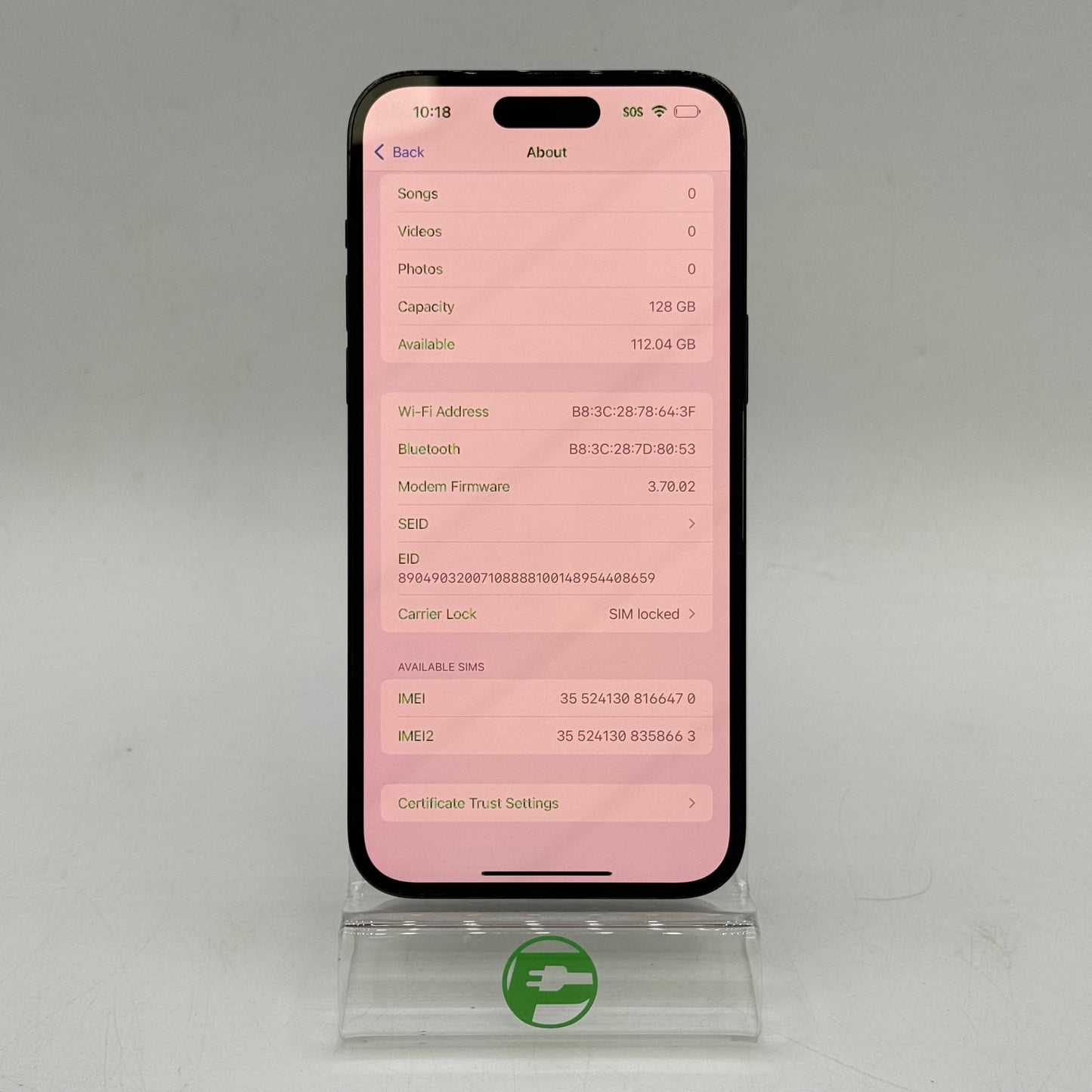 T-Mobile Apple iPhone 14 Pro Max 128GB Space Black NQ8N3LL/A READ